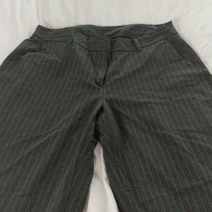 Pinstripe mid-rise pants regular length